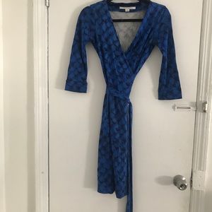 Diane Von Furstenberg blue wrap dress
